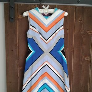 Maggie London multicolor geopatterned cotton dress